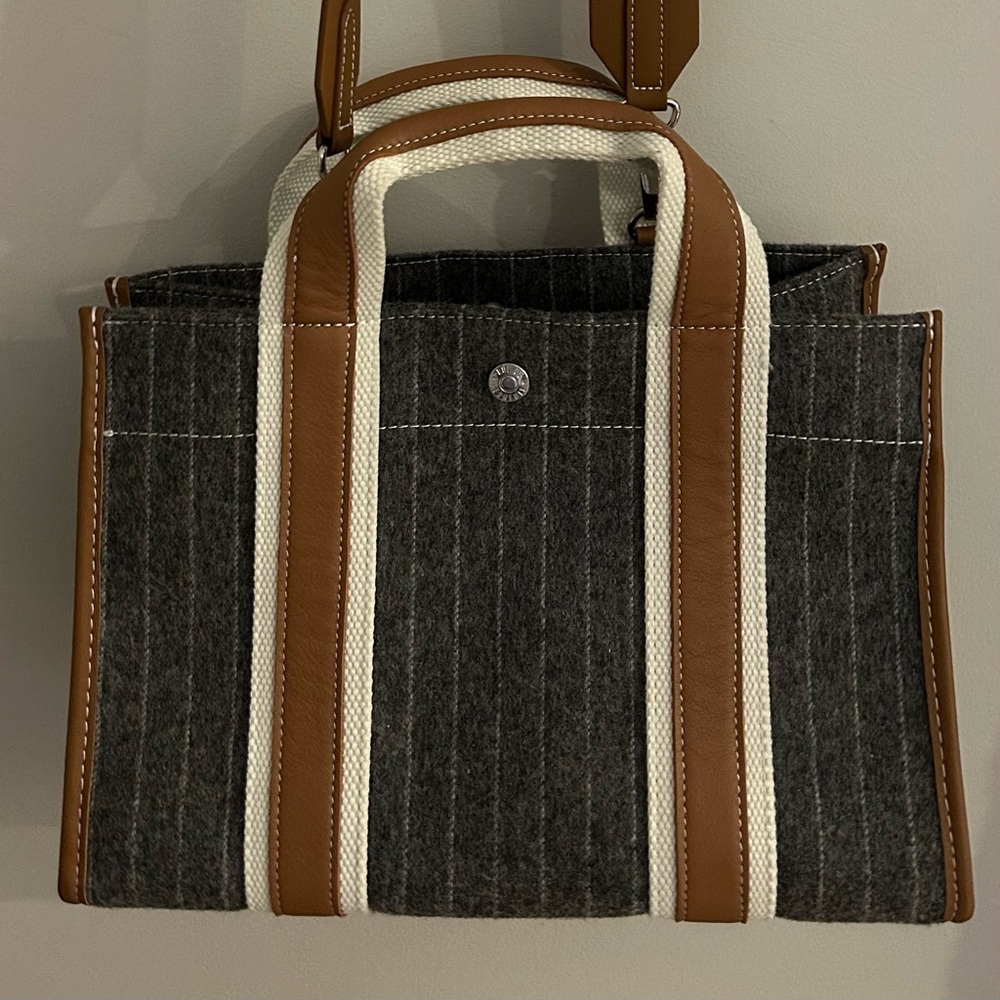 Classic Gray and Brown Hand Bag